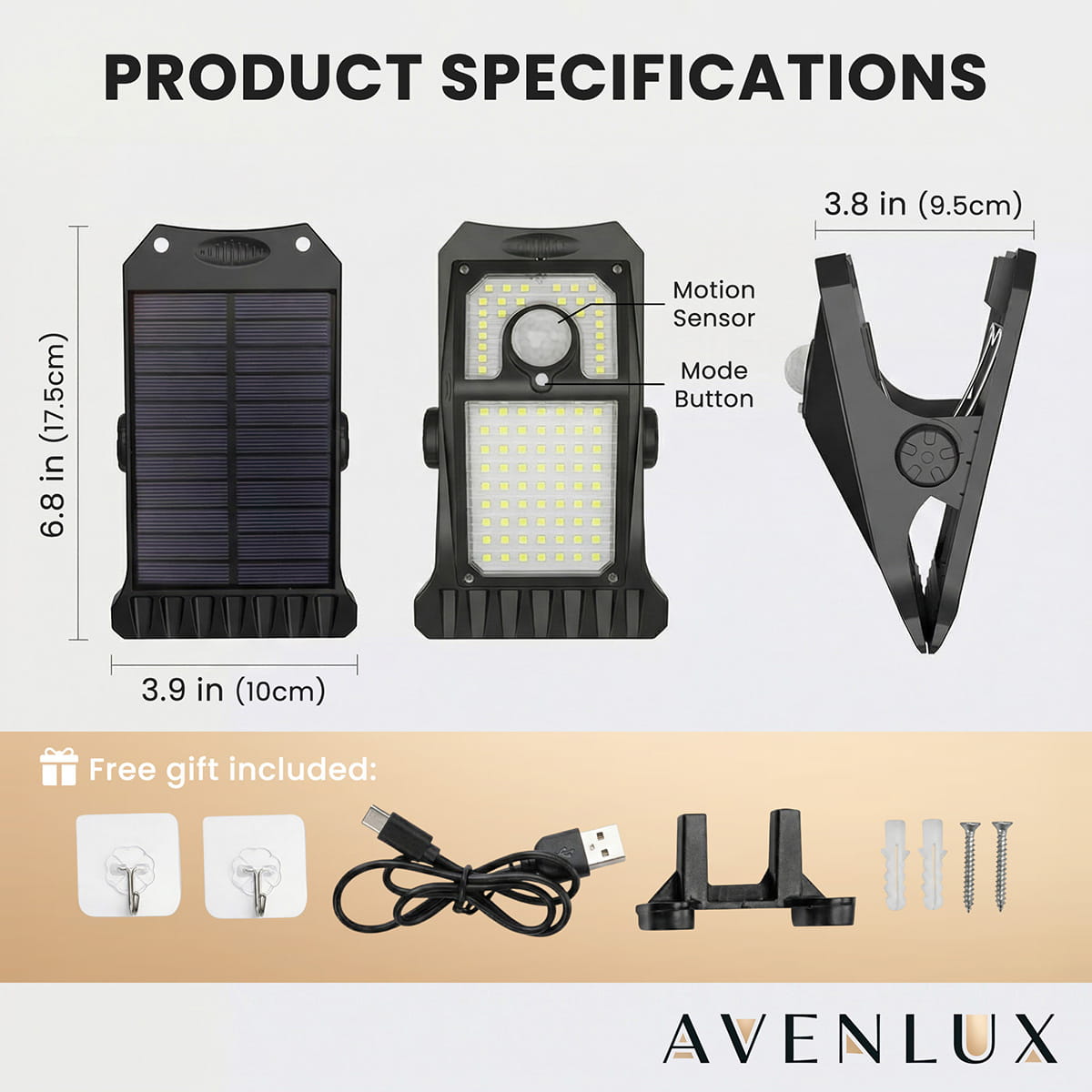 Avenlux™ Solar Clip-On Light